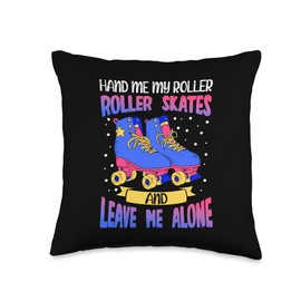 Roller Derby Pads Roller Skates for Adults Gear Skating Roller Derby Player Throw Pillow, 16x16, Multicolor