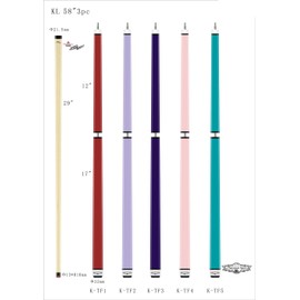 Champion Cerberus and Eros Series Heavy Hitter Jump Break Cue - 19-26 oz 3 Piece Pool Stick for Explosive Breaks and Effortless Jumps (TF-5 Turquoise, 25oz)