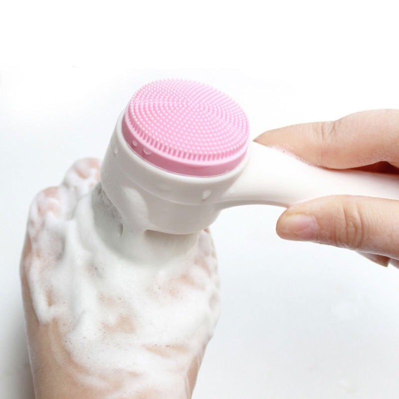 2 Colors Double-Sided Silicone Facial Cleanser Face Wash Blackhead Remover