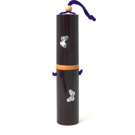 Lacquer Pludaku Incense Barrel for Visiting Graves, Butterfly, String Included