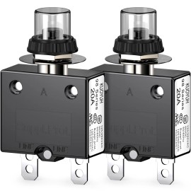 DIYhz Thermal Circuit Breaker, Diyhz 20 Amp Push Button Manual Reset Circuit