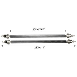 XUKEY Carbon Fiber Adjustable 8''- 13'' Bumper Lip Splitter Strut Rod Tie Support Bar