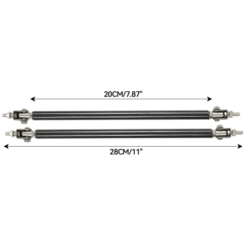 XUKEY Carbon Fiber Adjustable 8''- 13'' Bumper Lip Splitter Strut
