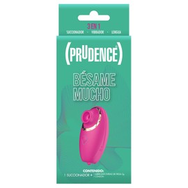 Prudence Bsame Mucho, Succionador, Lengua y Vibrador, 3 en 1, un condn gratis y sobre lubricante 5 gr                                                 