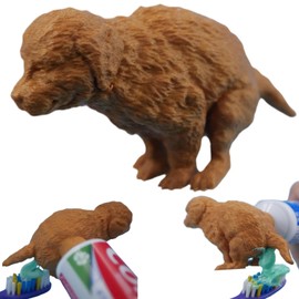 Hilarious Puppy Poop Toothpaste Dispenser,Dog Butt Toothpaste Topper,Funny Toothpaste Dispenser,Unique Pooping Dog Toothpaste Topper,Toothpaste Topper Funny for Christmas,Home,Travelling,Daily Life