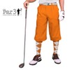 Golf Knickers Orange Mens 'Par 3' - Microfiber