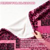 Pink and Black Cheetah Throw Blanket, 50x60 in