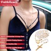 FaithHeart Rosary Necklace, Crucifix for Women, Car Rosary Necklace with