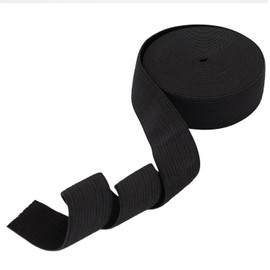 2 Pack 10 Yard 1.5 Inch Wide Elastic Spool, Magnoloran Springy Stretch Knitting Sewing Elastic Bands, Flat Knitting Sewing Stretch Rope (Black&White)