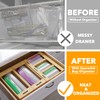 SpaceAid Bag Storage Organizer for Kitchen Drawer, Bamboo Organizer, Compatible