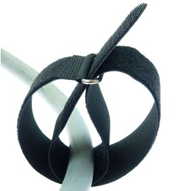10 x 50 cm x 50 mm Resealable Velcro Cable Ties Black with Metal Eyelet - Cable Velcro Tape 500 mm Reusable
