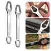 Silver Universal Wrench,2 Pcs 8-22mm Double-Ended Multifunctional Universal Torx Wrench