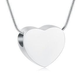 VCCWYQK Paw Print Heart Urn Necklace for Ashes for Women Men Cremation Jewellery Memorial Keepsake Necklace for Dog/Cat Ash, Metal, No Gemstone