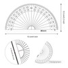 Zonon 200 Pcs 4 Inch Clear Plastic Protractor Bulk Math
