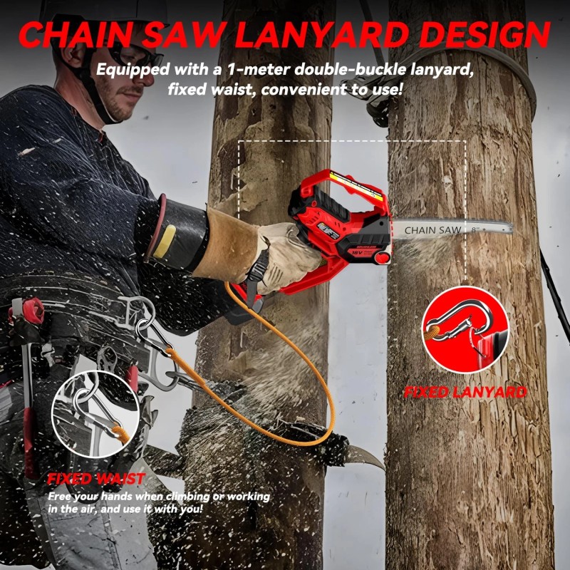 Demima Mini Chainsaw for Miwaukee M18 Battery, 8-Inch and 6-Inch