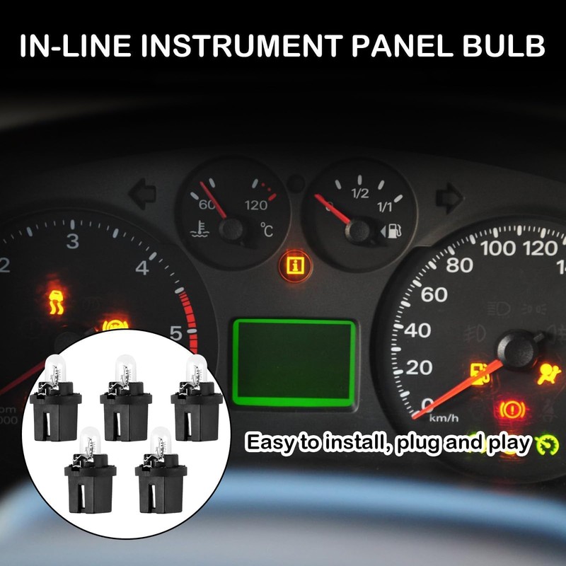 PosyLane 10 Pack T5 B8.5D LED Dashboard Car Dash Light