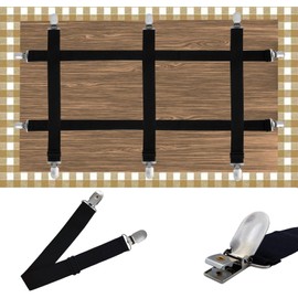 Namubarwa Hidden Strap Tablecloth Clips - Perfect for Picnic Tables and Thick Tables Indoor and Outdoor, Keep Your Tablecloth Secure with Our Invisible Table Cloth Clips!
