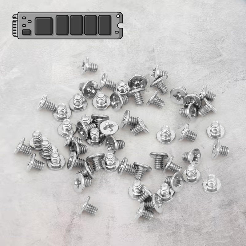 M.2 Screws, 60 Pieces PC Screws M2 NVMe Screw Set