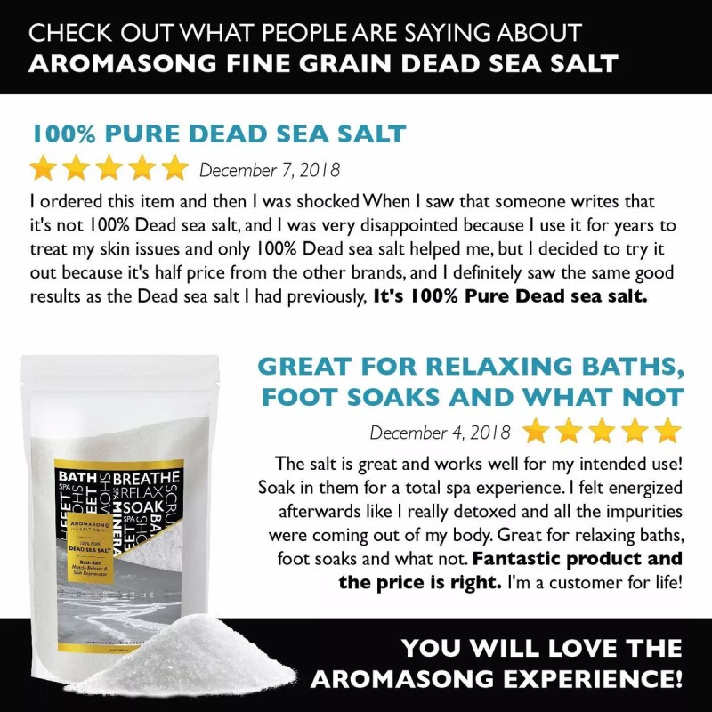 Aromasong La Sal Del Mar Muerto, Sales De Baño Mineral