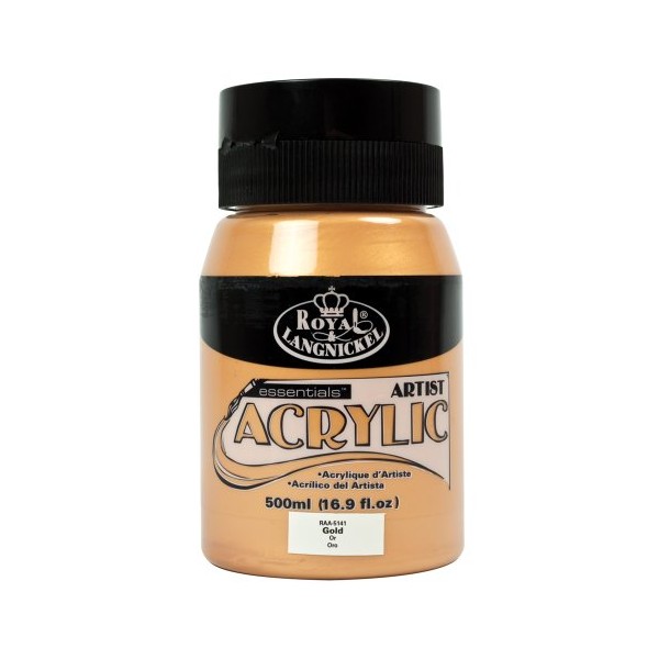 Royal & Langnickel Essentials Acrylic Jar Paint, 500ml, Gold