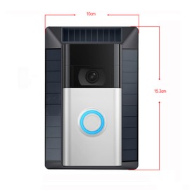 Fansoun Solar Charger Compatible with Ring Video Doorbell (2020 Release), Micro USB Port Only, Not for USB-C or 2-Prong Ports, Waterproof Solar Panel for Continuous Power(2nd Gen-2020 Release)