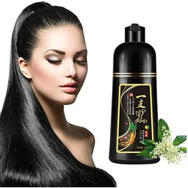 Champú Para Teñir El Cabello Al Instante De 500 Ml, Champú Para Teñir El Cabello Negro Al Instante De Hierbas Naturales Para Teñir El Cabello Blanco,