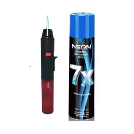 Eagle Windproof PEN Torch Lighter W Neon 7X Refined Butane Lighter Refill 300mL