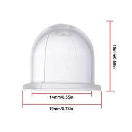 TopHomer 19mm Petrol Primer Bulb Fuel Primer Bulb Pump Carburetor Oil Cup Oil Pump Accessory for Lawn Mower Blower Brush Cutters (10Pcs)