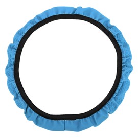 INFINAUTO Steering Wheel Cover, 14.6"-15" Car Steering Wheel Cover Faux Leather Blue, 1 Pc