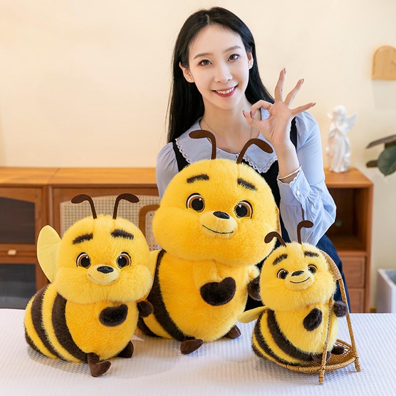 PEACH CAT Bee Stuffed Animal 9" Cute Bee Plush Soft