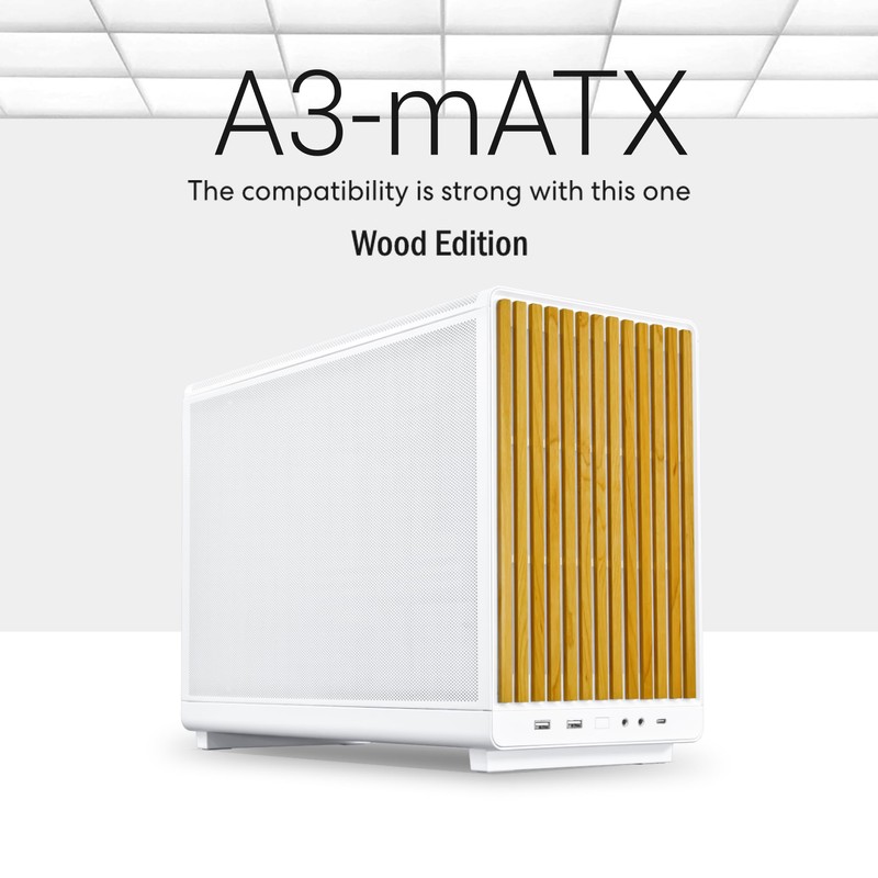 Lian Li A3-mATX PC Case - Wood Edition - Micro