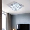 Crystal LED Ceiling Light, Stainless Steel K9 Modern Flush Mount