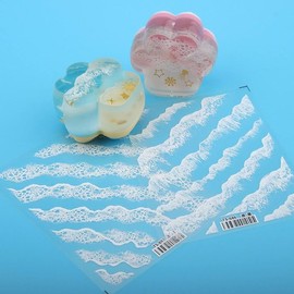 Transparent Stickers Resin Fillers Clear Film Sticker Simulation Wave Sticker with 3D Effect Sea Wave Painting Resin Sticker Filling Materials Resin Craft Art Jewelry Casting Supplies