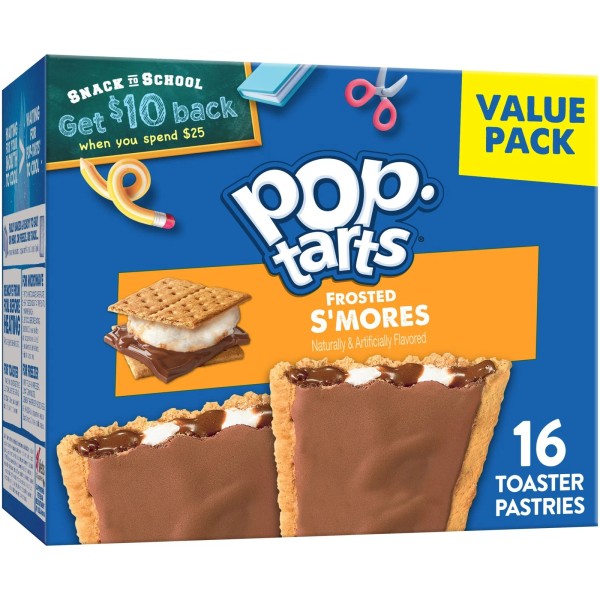 Unbranded (3 pack) Frosted S'mores Toaster Pastries, Breakfast Foods, Shelf-Stable,