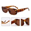 FOURCHEN Vintage Rectangle Sunglasses Womens Mens Fashion Retro Glasses with