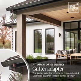 Rain Chains Direct - Rain Chain Gutter Adapter/Installer in Pure Copper