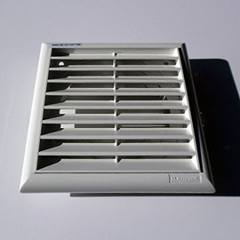 180 x 180 mm with Fixed Grille Universal for Pipe Extractor Hood Kitchen Ventilation Air Vent Kanalisierten PVC White