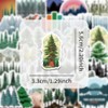 60PCS Pine Tree Stickers for Water Bottle,Notebook,Bike,Luggage,Laptop,Suitcase,Guitar,Bumper,Cartoon Green Woodland Environment