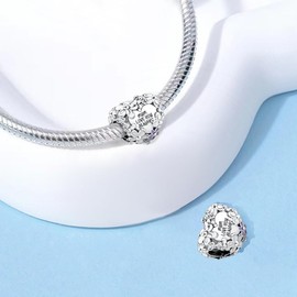 PHCLASY Love Mum Charm for Bracelets Necklaces and European Snake Chain Great Gifts for Women Mother's Day Jewellery Gift, Cubic Zirconia