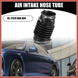 ACROPIX Air Cleaner Intake Hose Tube with Clamps 17228-RDA-A00 - Car Engine Filter Air Intake Duct Hose Tube - for Acura TL 2007-2008 Rubber Black - 1Pcs Car Parts