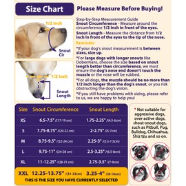 LUCKYPAW Dog Muzzle, Mesh Muzzle for Large Medium Small Dogs Allows Full Pant Drinking Mouth Cover to Prevent Biting Chewing Scavenging Adjustable Breathable Mouth Guard(Black,XXL)