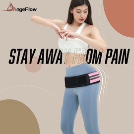 Sacroiliac Belt - SI Joint Belt for Alleviate Sciatica,Joint,Pelvis,Lower Back,Leg and Sacral Nerve Pain Caused by Si Joint Dysfunction -Adjustable Pelvis Hip Belt for Women and Men (Pink XL 47"-56")