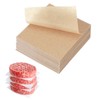 sourcing map 500 Pcs Unbleached Parchment Paper Baking Sheets Squares,