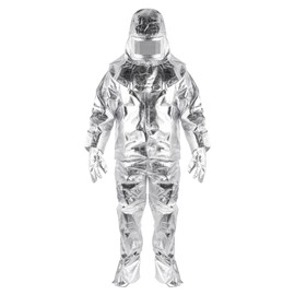 Consfly Heat Resistant Suit Anti Thermal Radiation 1000 Fire Resistant Composite Aluminium Foi Suit Fireproof Uniform (Medium)