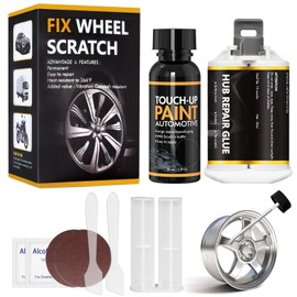 Alloy Wheel Repair Set, Wheel Repair Kit Aluminium, Rims Repair Kit, for Repair of Wheel Scratches, Dents and Other Alloy Rims, Tyre Repair Kit, Silver Grey