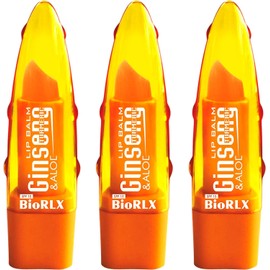 BioRLX Aloe Vera, Ginseng, Turmeric Lip Balm (Three Lip Balms)