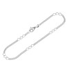 NKlaus 26 cm Anklet 925 Silver Figaro Curb Chain Round