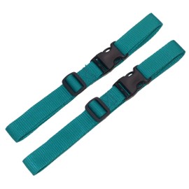 25mm Webbing Strap with Quick Release and Length-Adjusting Buckles (Pack of Two) (emerald, 60cm)
