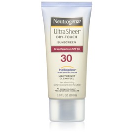 Neutrogena Ultra Sheer Dry-Touch Water Resistant and Non-Greasy Sunscreen Lotion with Broad Spectrum SPF 30, 3 fl. oz (Pack of 3)
