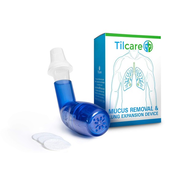 Tilcare Breathing Lung Expander & Mucus Removal Device - Exercise & Cleanse Therapy Aid for Better Sleep & Fitness - Great Treatment for COPD, Asthma, Bronchitis, Cystic Fibrosis or Smokers Relief